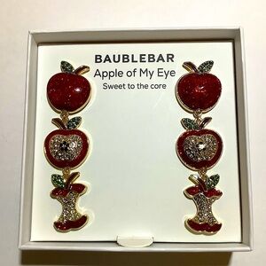 BaubleBar Apple Of My Eye Sweet To The Core Earrings New